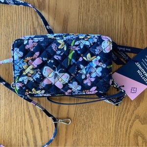 Vera Bradley Floral Crossbody Bag - Blue and Pink
